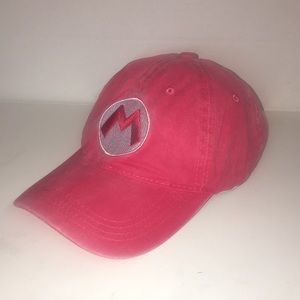 MENS ADJUSTABLE STRAP BACK BALL CAP EMBROIDERED M LOGO FRONT